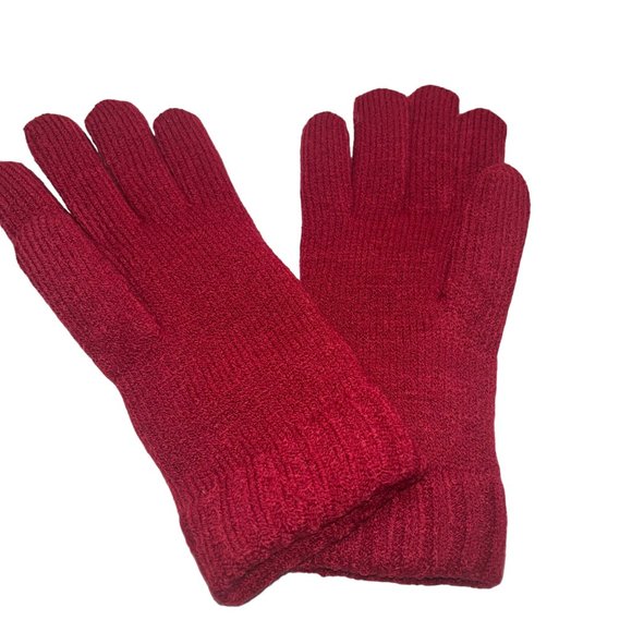 Women's True North Gear Clothing Ruby Red Knit Ear Warmer Headband & BYOS Gloves - Picture 6 of 6